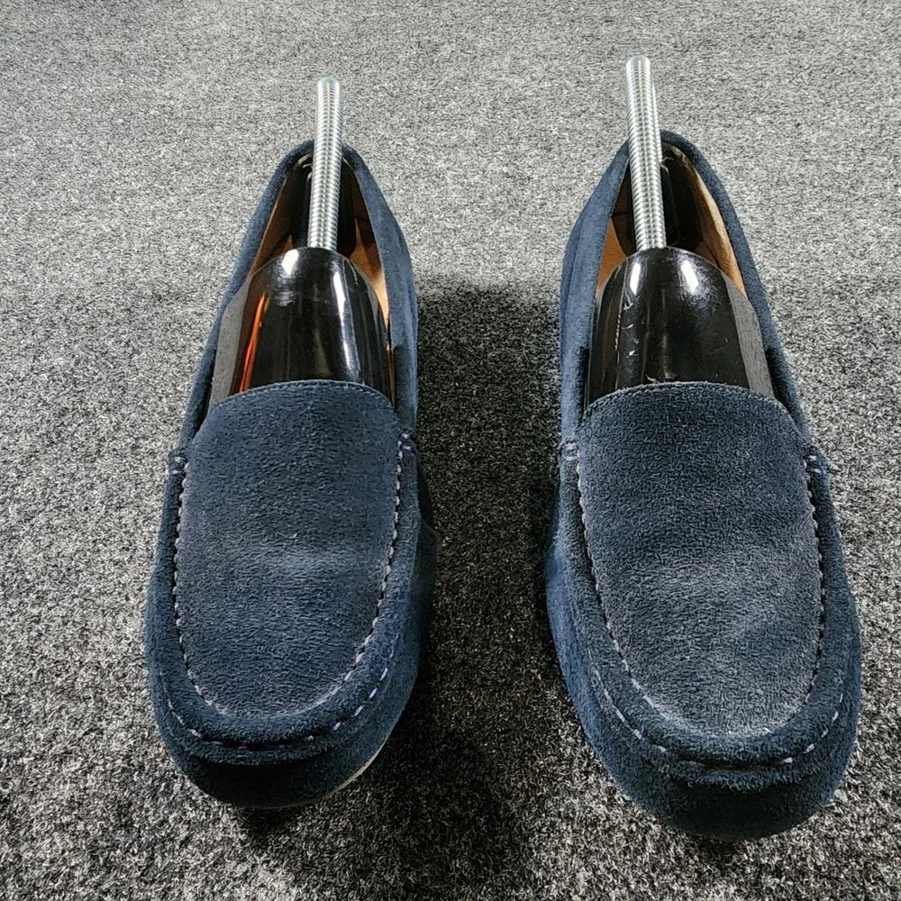 Vionic Debbie Loafers Womens 9 Wide Navy Blue Suede Driving Mocs Orthaheel‎